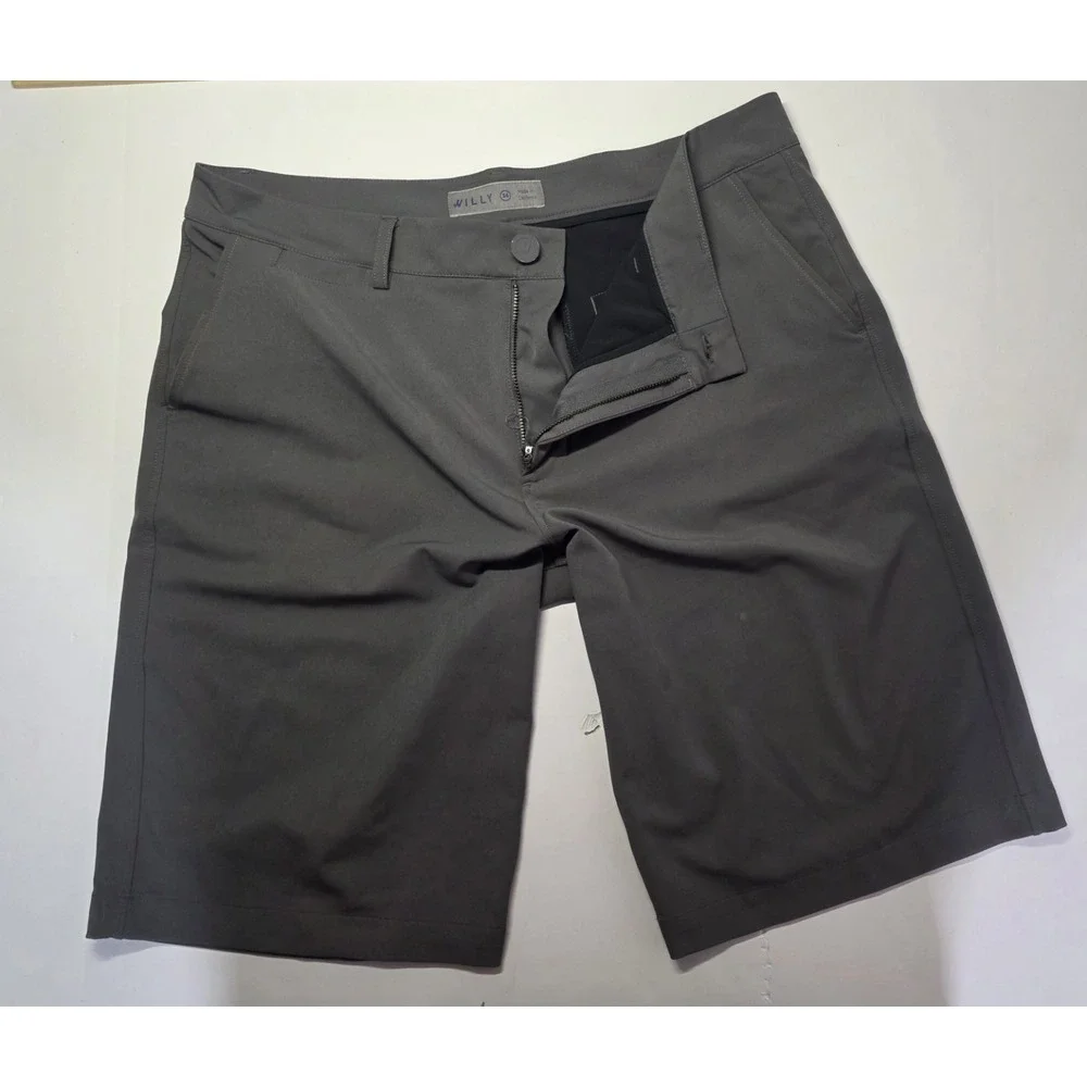 Willy Mens Size 34 California Tech Performance Golf Flex‎ Gray Chino Shorts